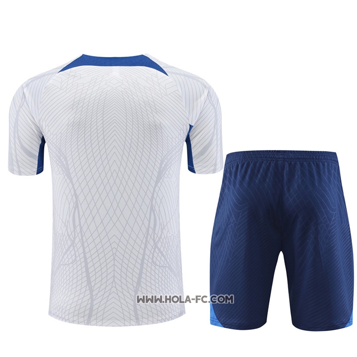 Chandal del Francia 2022-2023 Manga Corta Blanco - Pantalon Corto